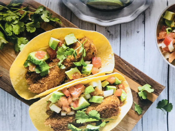 Air Fryer Fish Tacos with Avocado Salsa • Seafood Nutrition Partnership